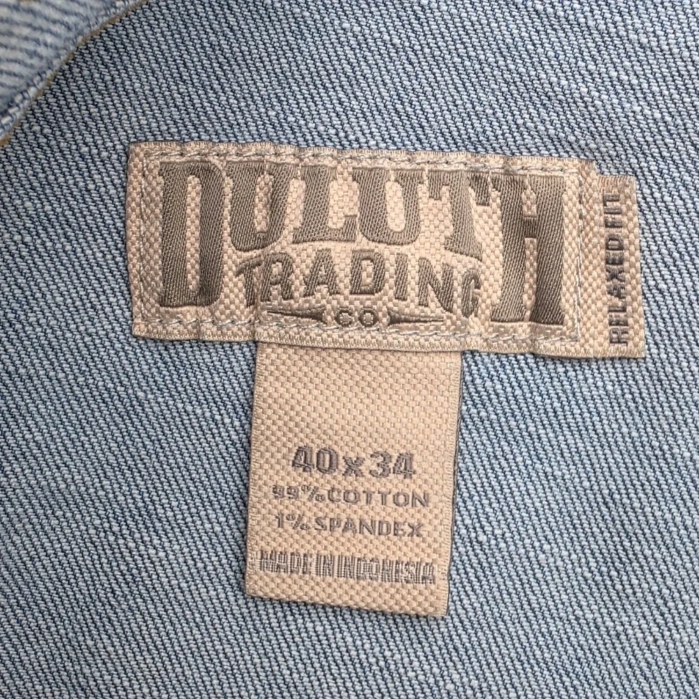Duluth Trading Co Flex Ballroom Jeans Mens 40x34 Relaxed Fit Stretch Denim Blue